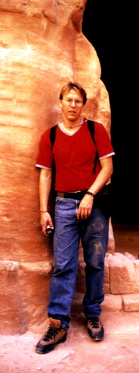 Tom in the field, at Petra, Jordan.